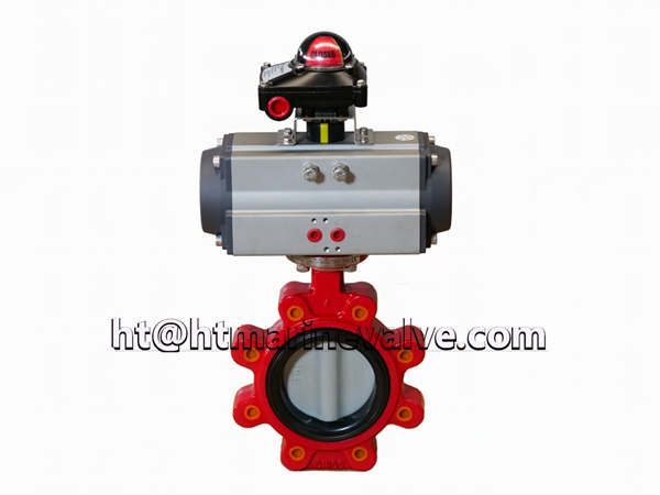 Pneumatic actuator butterfly valve