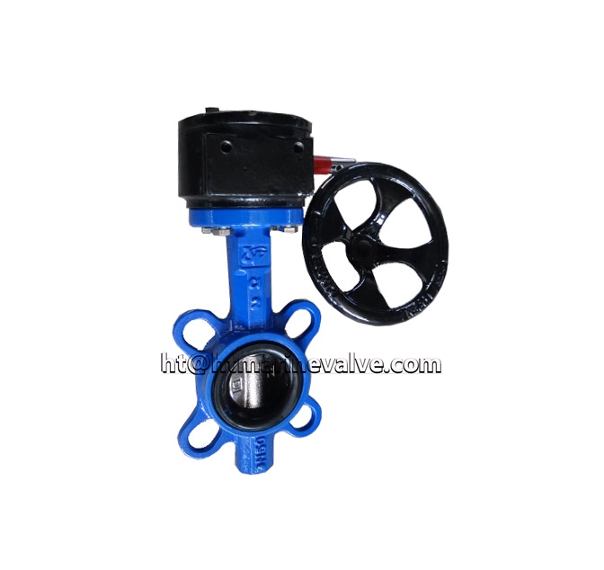 5K Butterfly valve wafter type worm gear operated