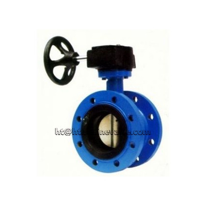 5K Butterfly valve double flanged type worm gear operated