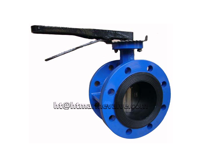 10K Butterfly valve double flanged type lever operated