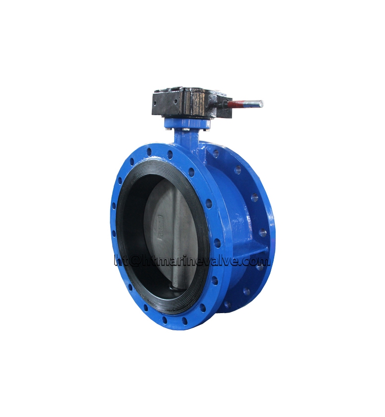 10K Butterfly valve double flanged type worm gear operate